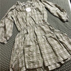Petal & Pup Plaid Green Dress - size 8